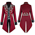 Pikkukuva 1 / 5: Miesten Steampunk Vintage Takki, Goottilainen Viktoriaaninen Smokkitakki - Xin RED M