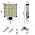 Miniatyrbilde 3 av 5: 4 X 48w LED Arbeidslys, Firkantet Spotlight 12v 24v Langtrekkende LED Frontlykt Ip67 Spot Flood Ryggelys for Bil Lastebil Traktor SUV Båt (4 stk.)-Xin