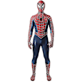 Miniatyrbillede 1 af 5: Tobey Maguire Spiderman Kostume Sort/rød Raimi Spider Man Cosplay Superhelt Zentai Drag Halloween Kostumer til Voksne/børn-xindaren red 130