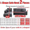 Miniatyrbilde 3 av 5: Vanntett Sofatrekk 1/2/3/4 Seter Sofatrekk for Stue Elastisk Solid L-formet Hjørnesofatrekk for Sofa Stol - Xin wine red 2 Seater 145-185cm