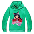 Miniatyrbild 2 av 3: Ny Pojkar Flickor Casual Långärmad Hoodie Aphmau Barn Huvtröja Tröjor Toppar Present-Xin Green 7-8Years