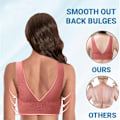 Miniatyrbilde 4 av 5: Ortopedisk BH for kvinner, anti-henge-BH for eldre kvinner, holdningskorrigerende BH, pustende push-up BH-Xin Watermelon Red 3X-Large