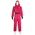 Miniatyrbild 2 av 5: Squid Game 2 Vuxen Triangel Vakt Jumpsuit-xindaren Triangular M