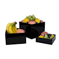 Miniatyrbillede 5 af 5: 8x Akryl Cube Display Box Riser Nesting Riser Stands til Mad Kage Dessert Hvid-xindaren Black