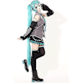 Pikkukuva 2 / 5: Hatsune Miku Cosplay-asu, Naisten Esitysasu, Väärennetty Sarjakuva-asu, Yhtenäinen Halloween-juhla-asu -Xin M