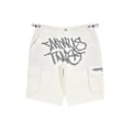Miniatyrbillede 1 af 2: Hip-Hop Tide Retro Herre Bukser Street Sommer Casual Shorts Tryk Tætsiddende Shorts-xindaren White M