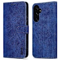 Pikkukuva 1 / 5: Samsung Galaxy A55 5G Nahkakotelo Lompakko Puhelimen Suojakotelo Magneettilukko - Xin Blue