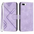 Miniatyrbillede 1 af 5: Etui Kompatibelt med iPhone 8 Plus / iPhone 7 Plus Cover Magnetisk Flip Wallet Læder Kompatibelt med iPhone 8 Plus / iPhone 7 Plus Cover-xindaren Purpel