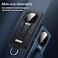 Miniatyrbillede 5 af 5: PC Hybrid PU Tekstur Cover Kompatibel med Huawei Mate 70 RS Ultimate-xindaren Blue