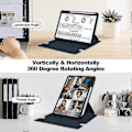 Miniatyrbilde 2 av 5: Beskyttelsesdeksel for Lenovo Tab M11 (xiaoxin Pad 11 2024) PU + akryl nettbrettstativ beskyttelsesdeksel med bluetooth-tastatur - Xin Dark blue Style D Lenovo Tab M11 (Xiaoxi