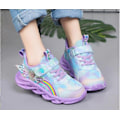 Miniatyrbillede 4 af 4: Børne LED Lysende Sko Sneakers Blinkende Børn Piger Lysende Træningssko Størrelse-xindaren Purple 29