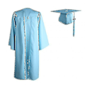 Pikkukuva 1 / 5: Aikuisen vetoketjullinen korkeakoulun akateeminen valmistujaismekko - Xin Sky Blue XL