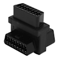 Miniatyrbillede 2 af 5: OBD2 Adapter 16 Pin Han til 2 Hun Plug and Play Splitter Stik til Diagnostisk Forlænger - xindaren