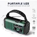 Miniatyrbild 5 av 6: Nödvevradio, 10000mAh batteri - NOAA/AM/FM väderradio - LED-ficklampa och läslampa - SOS-alarm - Xin