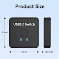 Miniatyrbillede 2 af 5: USB 3.0 Printerdeler Switch 2 ind 1 ud 2 Computere Deler 1 Printer Udisk Mus Tastatur Harddisk-xindaren