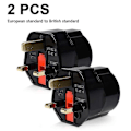 Miniatyrbillede 1 af 5: 2x Rejseadapter Adapterstik til England - Rejsestik Strømadapter Eu til Stikdåse - Rejsestik-Xin Black Red