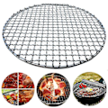 Miniatyrbillede 2 af 5: Grillnet i rustfrit stål, rustfrit, stabelbart design, rundt grillnet til udendørs rygning - xindaren 18cm