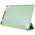 Miniatyrbilde 2 av 5: For Lenovo Tab M10 Plus (3. generasjon) Tri-fold Stativ PU Lær + Silikon Beskyttelsesdeksel Nettbrett Anti-fall Støtsikkert Skall-Xin Green
