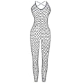 Miniatyrbillede 4 af 5: Sexet Kvindelig Fiskenet Strømpebukser Body Suit Strømper Sling Cupless Crotchless Teddies Bodysuits Bodystockings Kvinder Lingeri-xindaren purple