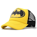 Pikkukuva 1 / 2: Lasten Batman verkko snapback baseball-lippis kesäksi ulkoiluun hengittävä säädettävä urheilu aurinkohattu-xindaren pojille ja tytöille Yellow