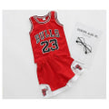 Miniatyrbilde 2 av 2: 23 Michael Jordan Bulls Basketball Jerseys Short Suits ed-Xin red 90cm