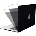 Miniatyrbillede 4 af 5: Kompatibel med MacBook Air 13 tommer etui (Modeller: A1466 & A1369, Ældre version 2010-2017 udgivelse), Beskyttende hårdt plastik etui, Sort-Xin