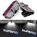 Miniatyrbillede 2 af 5: 2 stk Velkomstlogo Laser Billedørlys Projektorlampe Led Høflighedslys til Skoda Superb 2009-2018 Mk2 Mk3 Superb Tilbehør-Xin B