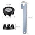 Miniatyrbillede 2 af 5: KitchenAid Blender Koblings Udskiftningsdele (6 pakker) - 9704230 Blender Kobling med 1 Skruenøgle-Xin