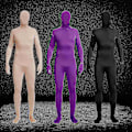 Miniatyrbillede 2 af 5: Heltæts unisex spandex stræk voksentøj Zentai forsvindende strømpebukser - Xin Yellow 150CM
