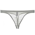 Miniatyrbilde 2 av 3: Thong for menn, mesh, komfortabel, svetteabsorberende, tynn undertøy, sexy T-skjorte-xindaren Gray XXL