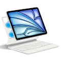 Pikkukuva 1 / 5: Kelluva magneettinen Bluetooth-näppäimistökotelo Multi-touch -kosketuslevyllä iPad Air 13 (2024) (M2) - Wh-Xin White