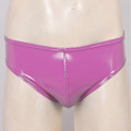 Miniatyrbillede 3 af 5: Herre Wet Look Patent Læder Briefs Undertøj Elastisk Taljebånd Underbukser til Klub Pole Dancing-xindaren Red 4XL