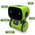 Miniatyrbilde 2 av 5: Robotleke for barn, interaktiv smart snakkende robot med stemmestyrt berøringssensor, talegjenkjenning, bursdagsgaver - Xin Green