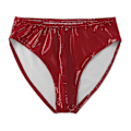 Pikkukuva 1 / 5: Miesten Wet Look Kiiltonahkaiset Alushousut Joustavalla Vyötärönauhalla Tankotanssiin -xindaren Red 4XL