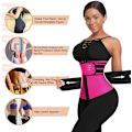 Miniatyrbillede 3 af 5: Taljetræner til kvinder Plus Size To bælter Neopren Træningskorset Talje Cincher Trimmer-Xin XL