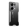 Miniatyrbillede 1 af 4: Blade Series TPU Hybrid Metal Telefon Cover - Xin Silver For Xiaomi Redmi Note 13 Pro 4G