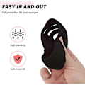 Miniatyrbillede 4 af 4: Silikone Makeup Beauty Sponge Box Rejseholder Etui Sponge Blender Etui, Genanvendelig Åndbar Make Up Etui-Xin Black