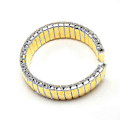 Miniatyrbild 1 av 5: 12 14 16 18 20mm infällbart klockarmband i rostfritt stål infällbart klockarmband metall elastiskt band-Xin Gold 16mm