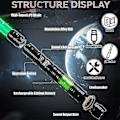 Miniatyrbilde 2 av 4: Lys Saber Laser Sverd Rgb 7 Farger Endringsbar Elektronisk Lys Sverd Lyd1stk-svart-Xin