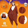 Miniatyrbild 3 av 5: Vuxen Onesie Pyjamas Djur Onesie Halloween Kostym Julpyjamas Onesie-Xin Coffee Reindeer Small
