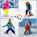 Miniatyrbilde 5 av 5: 5 Farger Ski Hodetilkobling Nybegynner Vinter Barn Voksen Ski Treningshjelpemidler Utendørs Sport Snowboard Tilbehør-Xin yellow