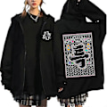 Miniatyrbillede 1 af 2: Stray Kids Hættetrøjer Skzoo Printede Jakker Skz Hættetrøjer Koreanske Kpop Koncert Jakker Stray Kids Sweatshirts Y2k Mænd Kvinder-Xin Black14 M