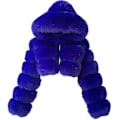 Miniatyrbillede 1 af 4: Faux Fur Pels Dame med Hætte Cropped Bubble Frakker Fleece Kort Varm Jakker Plus Size Vinterfrakker til Kvinder-Xin Blue 4X-Large