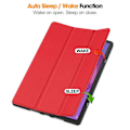 Miniatyrbillede 3 af 5: til Lenovo Idea Tab Pro Etui Tri-Fold Stand Læder PC Tablet Cover med Pen Holder - Rød-Xin Red