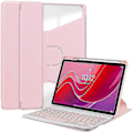 Miniatyrbilde 1 av 5: Beskyttelsesdeksel for Lenovo Tab M11 (xiaoxin Pad 11 2024) PU + akryl nettbrettstativ beskyttelsesdeksel med bluetooth-tastatur - Xin Pink Style E Lenovo Tab M11 (Xiaoxi