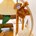 Miniatyrbillede 3 af 5: Golden Monkey Plyslegetøj Blødt Udstoppede Dyr Dukke Simulation Langarmet Abe Plysdyr Baby Sovende & Beroligende Ledsager Legetøj Fødselsdagsgave - xindaren