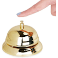Miniatyrbild 4 av 5: Gyllene handklocka serviceklocka restaurang klocka receptionsklocka kundklocka-Xin