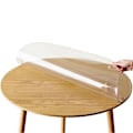 Miniatyrbild 1 av 4: Transparent PVC Bordsskydd Runda PVC Borddukar 2,0 mm Tjocka Bordmattor Vattentäta Vinyl Bordsskydd - Xin 80cm