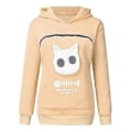Miniatyrbillede 3 af 5: Sweatshirt Katteelskere Hættetrøje Kænguru Hund Kæledyr Pote Pullovers Kælepose Sweatshirt Lomme Dyreøre Hætte-Xin Apricot M