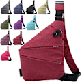 Pikkukuva 1 / 5: Naisten varkaudenestomatk laukku, varkaudenestolaukku, naisten varkaudenestolähettilaukku, varkaudenestomatk laukku - Xin Red Left Shoulder